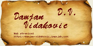Damjan Vidaković vizit kartica